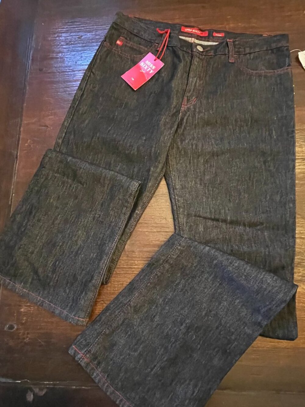 Y2K Low Rise Dark Wash Miss Sixty Bootcut Jeans Tommy Size 30 Cotton NEW